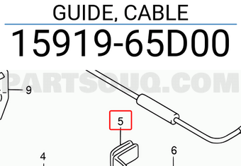 Suzuki 1591965D00 GUIDE, CABLE