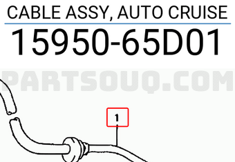 Suzuki 1595065D01 CABLE ASSY, AUTO CRUISE
