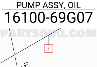 Suzuki 1610069G07 PUMP ASSY, OIL