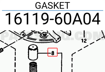 Suzuki 1611960A04 GASKET
