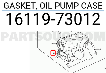 Suzuki 1611973012 GASKET, OIL PUMP CASE