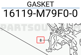Suzuki 16119M79F00 GASKET