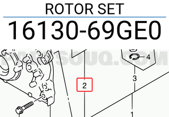 Suzuki 1613069GE0 ROTOR SET