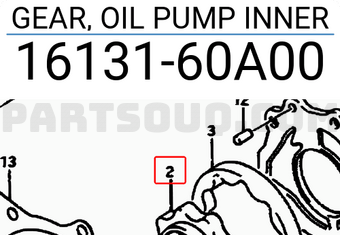 Suzuki 1613160A00 GEAR, OIL PUMP INNER