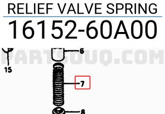 Suzuki 1615260A00 RELIEF VALVE SPRING