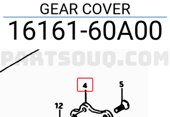 Suzuki 1616160A00 GEAR COVER