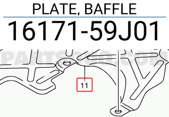 Suzuki 1617159J01 PLATE, BAFFLE