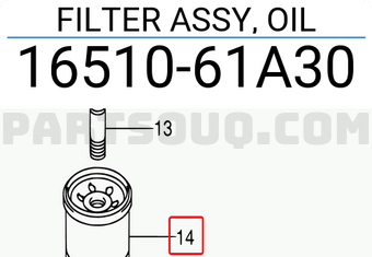 Suzuki 1651061A30 FILTER ASSY, OIL