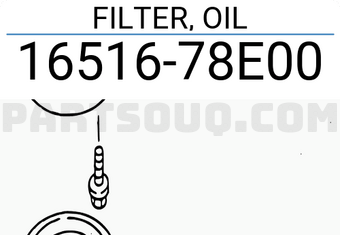 Suzuki 1651678E00 FILTER, OIL