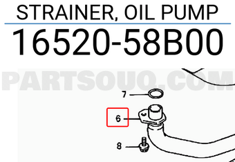 Suzuki 1652058B00 STRAINER, OIL PUMP