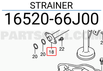 Suzuki 1652066J00 STRAINER