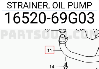 Suzuki 1652069G03 STRAINER, OIL PUMP