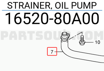 Suzuki 1652080A00 STRAINER, OIL PUMP