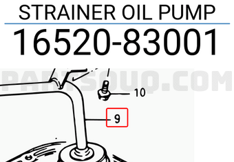 Suzuki 1652083001 STRAINER OIL PUMP