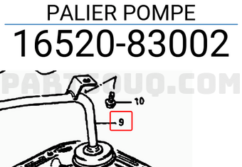 Suzuki 1652083002 PALIER POMPE
