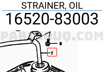 Suzuki 1652083003 STRAINER, OIL
