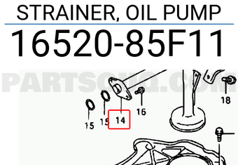 Suzuki 1652085F11 STRAINER, OIL PUMP