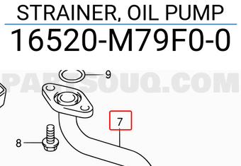 Suzuki 16520M79F00 STRAINER, OIL PUMP