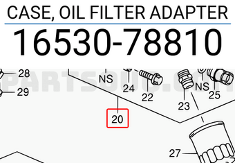 Suzuki 1653078810 CASE, OIL FILTER ADAPTER