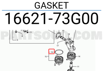 Suzuki 1662173G00 GASKET