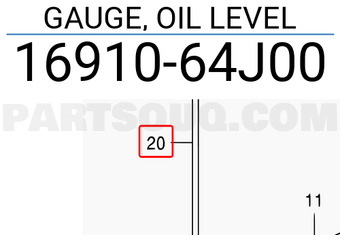 Suzuki 1691064J00 GAUGE, OIL LEVEL