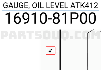 Suzuki 1691081P00 GAUGE, OIL LEVEL ATK412