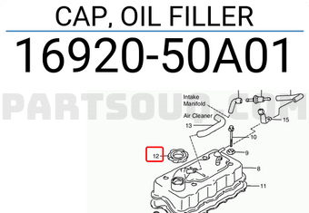 Suzuki 1692050A01 CAP, OIL FILLER