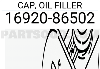 Suzuki 1692086502 CAP, OIL FILLER