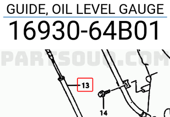 Suzuki 1693064B01 GUIDE, OIL LEVEL GAUGE