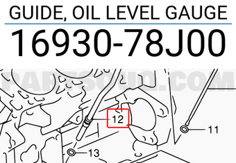 Suzuki 1693078J00 GUIDE, OIL LEVEL GAUGE