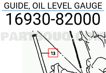 Suzuki 1693082000 GUIDE, OIL LEVEL GAUGE