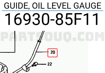 Suzuki 1693085F11 GUIDE, OIL LEVEL GAUGE