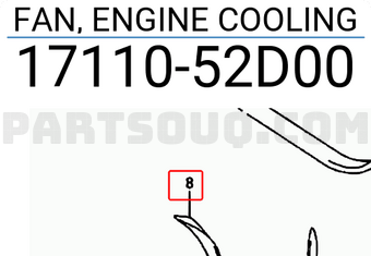 Suzuki 1711052D00 FAN, ENGINE COOLING