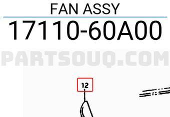Suzuki 1711060A00 FAN ASSY