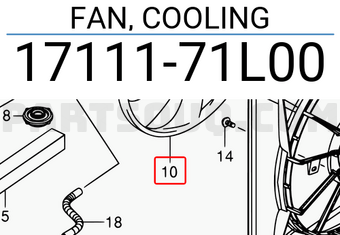 Suzuki 1711171L00 FAN, COOLING