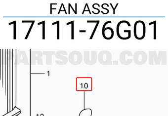 Suzuki 1711176G01 FAN ASSY