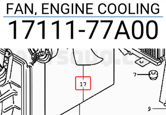 Suzuki 1711177A00 FAN, ENGINE COOLING