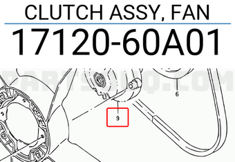 Suzuki 1712060A01 CLUTCH ASSY, FAN