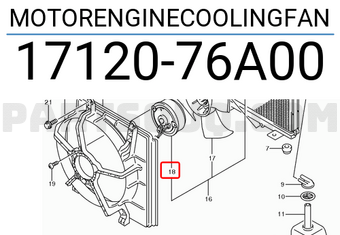 Suzuki 1712076A00 MOTORENGINECOOLINGFAN