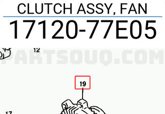 Suzuki 1712077E05 CLUTCH ASSY, FAN