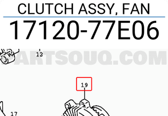 Suzuki 1712077E06 CLUTCH ASSY, FAN