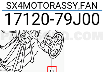 Suzuki 1712079J00 SX4MOTORASSY,FAN