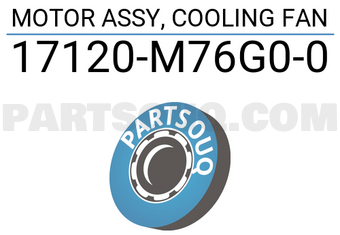 Suzuki 17120M76G00 MOTOR ASSY, COOLING FAN