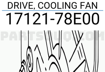 Suzuki 1712178E00 DRIVE, COOLING FAN