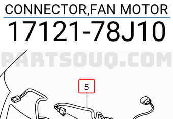 Suzuki 1712178J10 CONNECTOR,FAN MOTOR