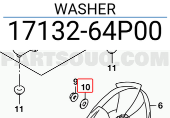Suzuki 1713264P00 WASHER
