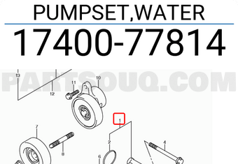 Suzuki 1740077814 PUMPSET,WATER