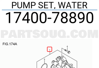 Suzuki 1740078890 PUMP SET, WATER