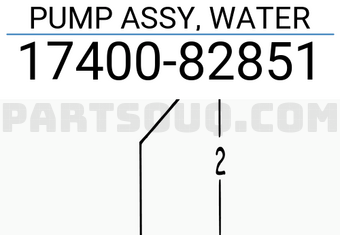 Suzuki 1740082851 PUMP ASSY, WATER