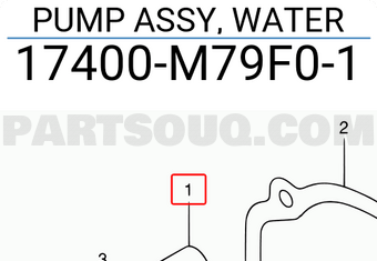 Suzuki 17400M79F01 PUMP ASSY, WATER